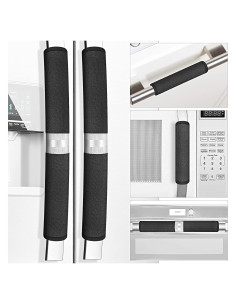 Cubiertas de Manijas de Refrigerador Miss.Silk 5 Piezas Negro