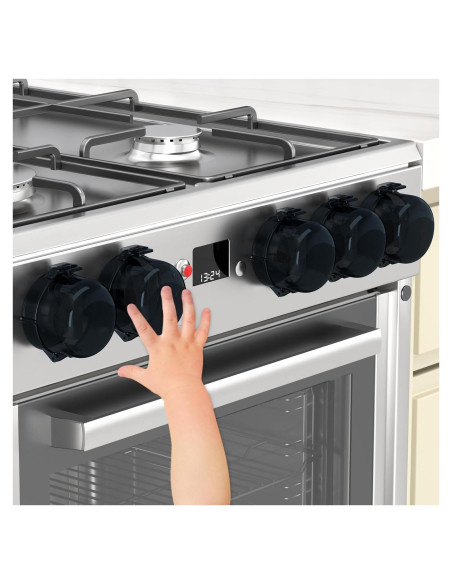 Cubiertas de Perillas de Estufa AOSITE - Seguridad Infantil, 5 Pzas