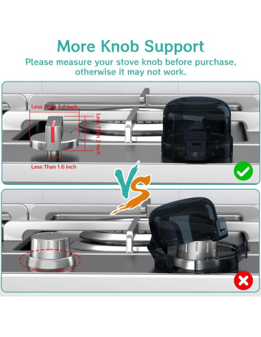 Cubiertas de Perillas de Estufa AOSITE - Seguridad Infantil, 5 Pzas