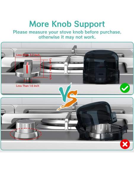 Cubiertas de Perillas de Estufa AOSITE - Seguridad Infantil, 5 Pzas