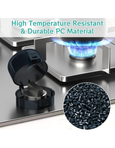 Cubiertas de Perillas de Estufa AOSITE - Seguridad Infantil, 5 Pzas