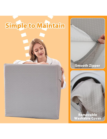 Cojín en Cuña Ruqmuis 25.4 cm para Reflujo y Dolor de Espalda