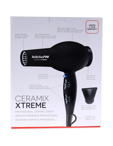 Secador de Pelo BaBylissPRO Ceramix Xtreme 1000W