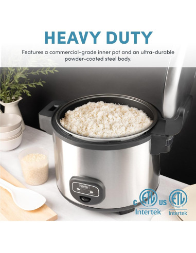 Cocedor de Arroz Comercial Aroma ARC-1130S 60 Tazas Acero Inoxidable
