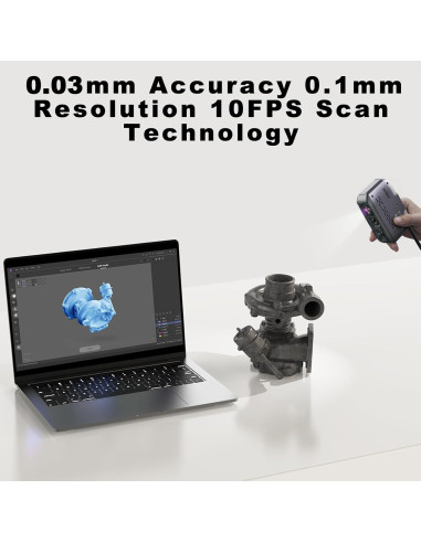 Escáner 3D de mano 3DMakerpro Moose, 0.03 mm precisión