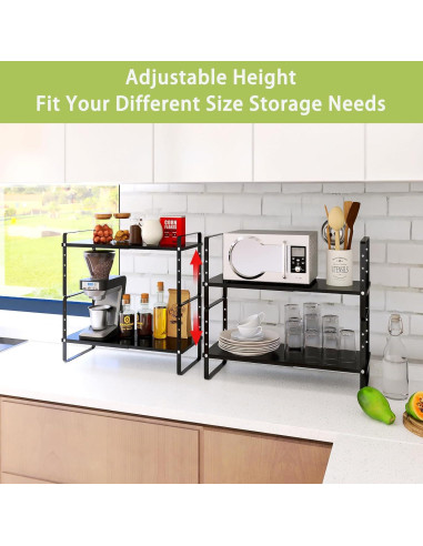 Organizador de Estante Expandible Across-Star Negro 1 Paquete