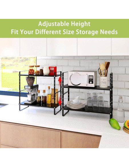 Organizador de Estante Expandible Across-Star Negro 1 Paquete