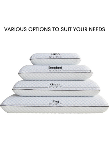 Almohada de Cama Okao Home Goods Estándar Viscoelástica