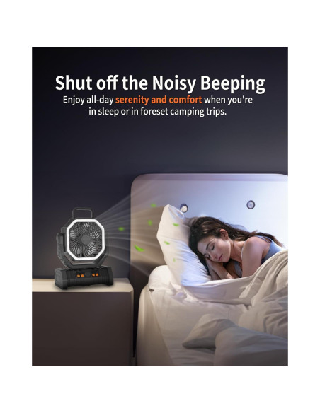 Ventilador Portátil Recargable ADUST F6 con Luz LED 20000mAh Ventilador Portátil Recargable ADUST F6 con Luz LED 20000mAh