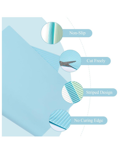 Forros de Refrigerador de Silicona Meiliweser 44.5x30cm Azul