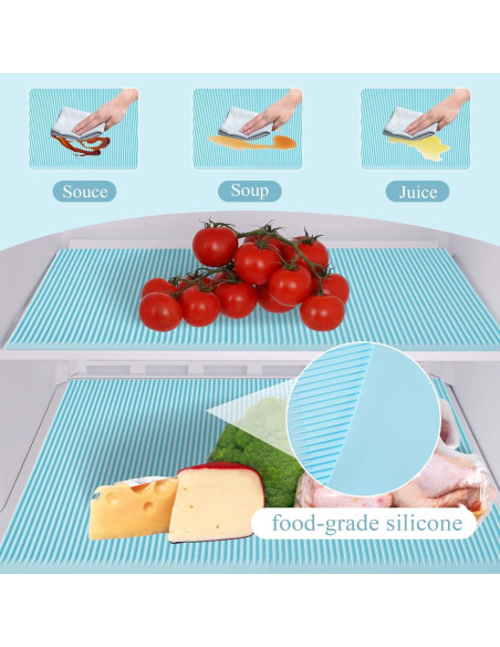 Forros de Refrigerador de Silicona Meiliweser 44.5x30cm Azul