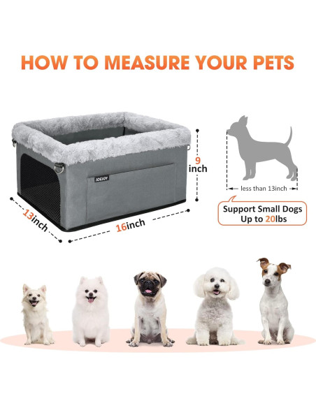 Asiento Elevador para Perros JOEJOY Gris - Soporta hasta 9 kg