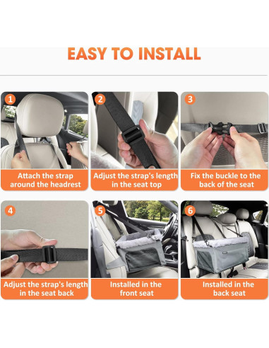 Asiento Elevador para Perros JOEJOY Gris - Soporta hasta 9 kg