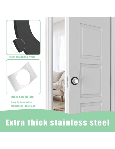 Cubierta de Placa de Pomo de Puerta MUNEK 2 Unidades Negro Mate