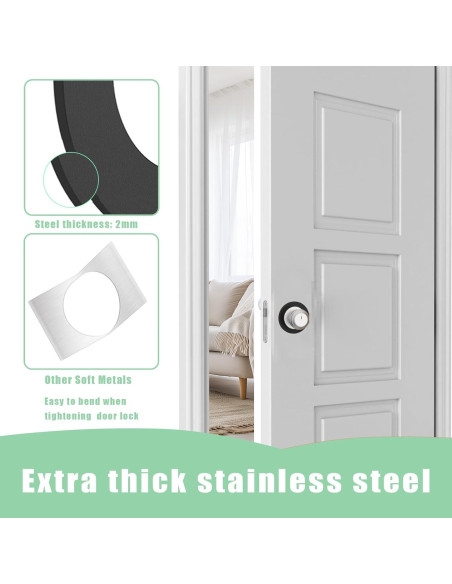 Cubierta de Placa de Pomo de Puerta MUNEK 2 Unidades Negro Mate