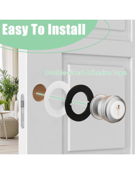 Cubierta de Placa de Pomo de Puerta MUNEK 2 Unidades Negro Mate