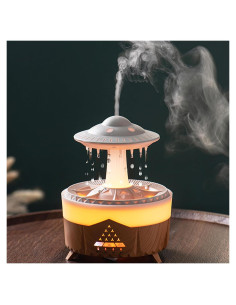 Humidificador de gotas de lluvia Fuliying V56 con luces LED