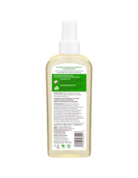 Aceite en Spray Hidratante Palmer's Coco 145 ml para Cabello