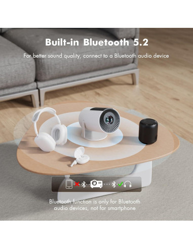 Mini Proyector Portátil Tecaki X5 1080P 4K WiFi Bluetooth 5.2