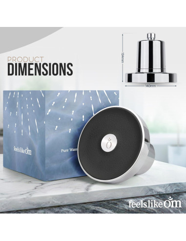 Cabezal de Ducha Filtrado Feels Like Om - Alta Presión 20 Etapas