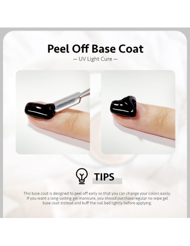 Base Coat Despegable GAOY 16ml para Esmalte de Uñas en Gel