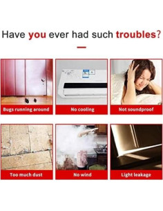 Tapón para Corrientes de Aire YYGCL 99 cm Blanco Cortable 2