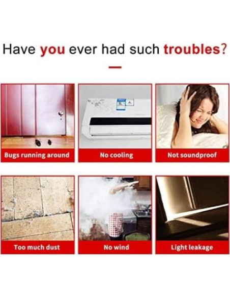 Tapón para Corrientes de Aire YYGCL 99 cm Blanco Cortable