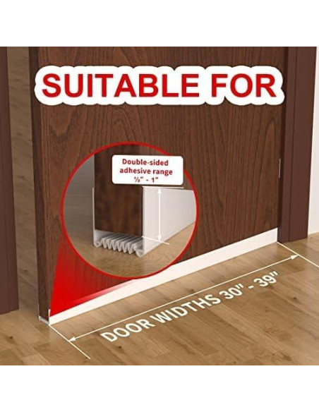 Tapón para Corrientes de Aire YYGCL 99 cm Blanco Cortable