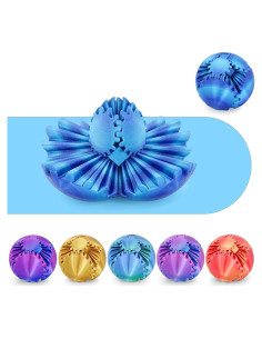Bola de Engranaje Antiestrés 3D Minleway Azul Aurora 5.8 cm