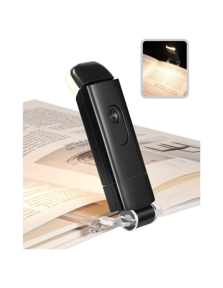 Luz de Libro Recargable DEWENWILS LED Ajustable Negra