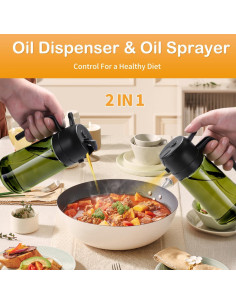 Rociador de Aceite RFetomax 470ml Verde con Etiquetas 2