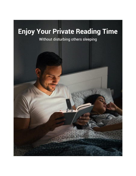 Luz de Libro Recargable DEWENWILS LED Ajustable Negra