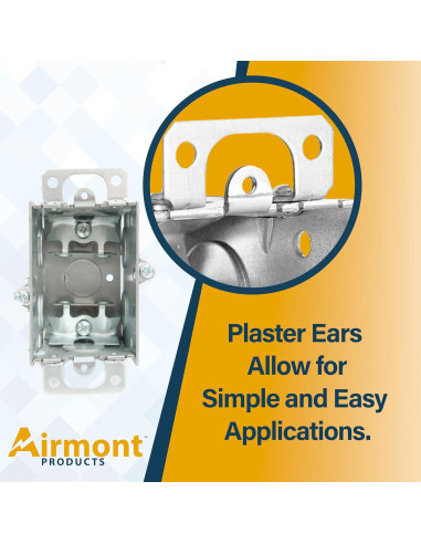Caja Eléctrica Metálica Airmont 1-Gang 6.35 cm Profunda