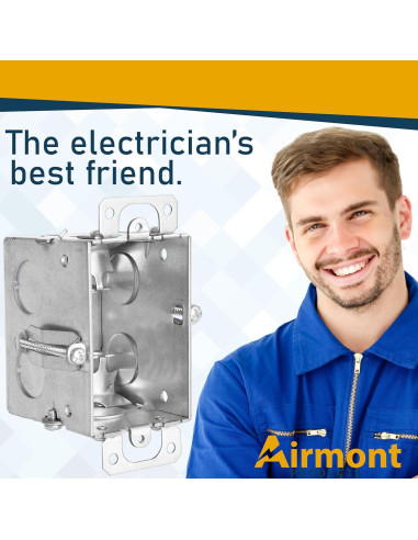 Caja Eléctrica Metálica Airmont 1-Gang 6.35 cm Profunda