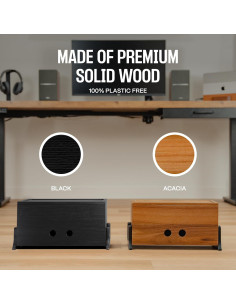 Caja de Gestión de Cables Extra Grande COREMINDED - Madera Acacia 2