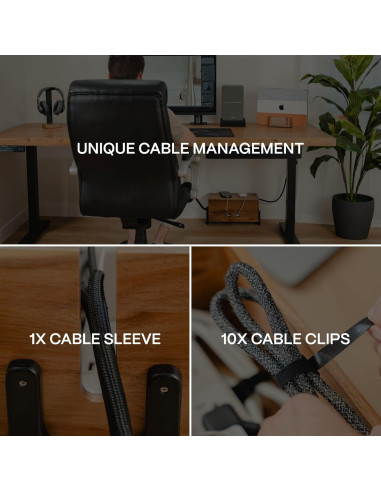 Caja de Gestión de Cables Extra Grande COREMINDED - Madera Acacia