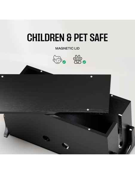 Caja de Gestión de Cables Extra Grande COREMINDED - Madera Acacia Caja de Gestión de Cables Extra Grande COREMINDED - Madera Acacia