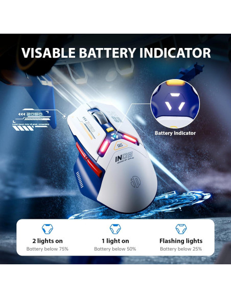 Ratón Gaming Inalámbrico INPHIC IN9 RGB 10000 DPI Ergonómico Ratón Gaming Inalámbrico INPHIC IN9 RGB 10000 DPI Ergonómico