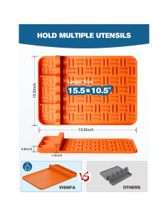 Mat de herramientas de silicona visnfa para parrilla 39x27 cm 2