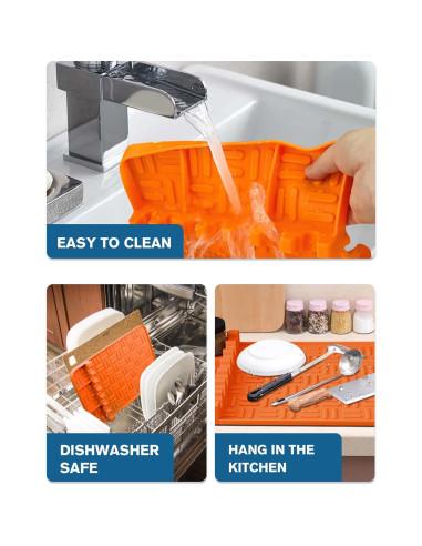 Mat de herramientas de silicona visnfa para parrilla 39x27 cm