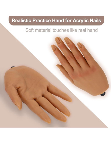 Mano de Práctica para Uñas Acrílicas Rolomanve 504 PZS