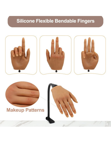 Mano de Práctica para Uñas Acrílicas Rolomanve 504 PZS