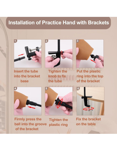 Mano de Práctica para Uñas Acrílicas Rolomanve 504 PZS