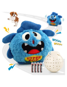 Juguete Interactivo para Perros Petbobi Azul - Bola de Peluche Squeaky