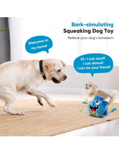 Juguete Interactivo para Perros Petbobi Azul - Bola de Peluche Squeaky 2