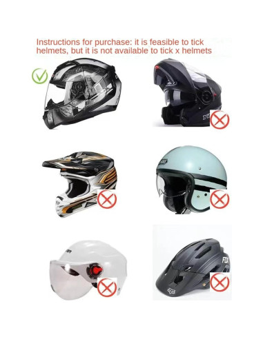 Cubierta de Casco de Motocicleta HTLNUZD Cara Completa Unisex