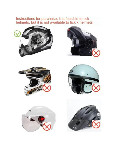 Cubierta de Casco de Motocicleta HTLNUZD Cara Completa Unisex
