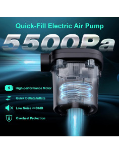 Bomba de Aire Eléctrica MAACLOUD GR-109-U 0.58 PSI Portátil 2