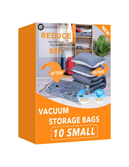 10 Bolsas de Almacenamiento al Vacío GONGSHI Pequeñas 10 Bolsas de Almacenamiento al Vacío GONGSHI Pequeñas
