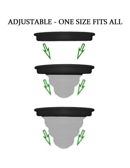 Organizador apilable de tazas YUHUANGS - 3 Pcs Negro